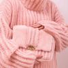 Women's Winter Knitted Fluffy Long-sleeved Sweater