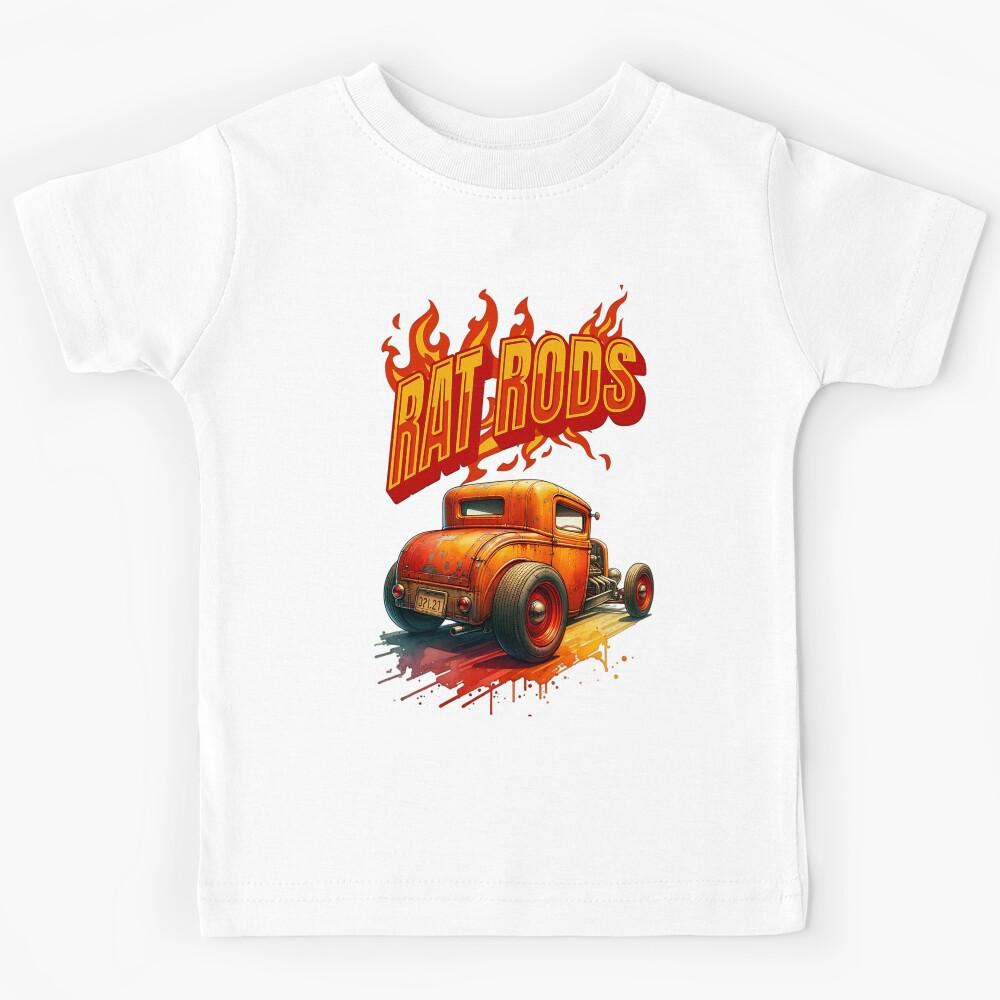 Racing Drag Rod Muscle Vintage Car Hot Kids T-Shirt 110