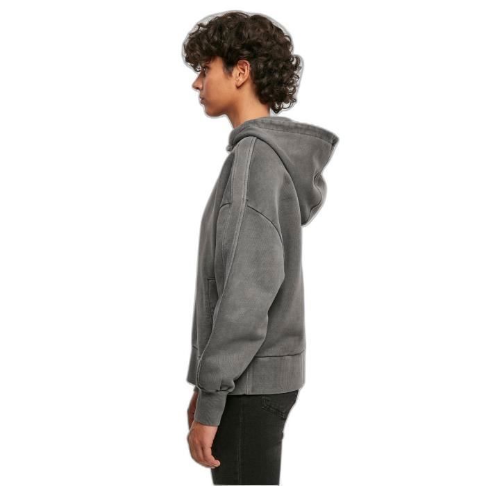 Sweatshirt à capuche femme Urban Classics Heavy Terry Garment Dye - noir - L