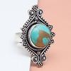 Blue Copper Turquoise Gemstone Handmade Silver Jewelry  "7.5"