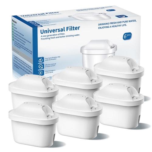 BREAUILL Compatible Water Purifier Cartridges for Brita Maxtra, High Removal Filters, Japan Spec (6 Pieces)