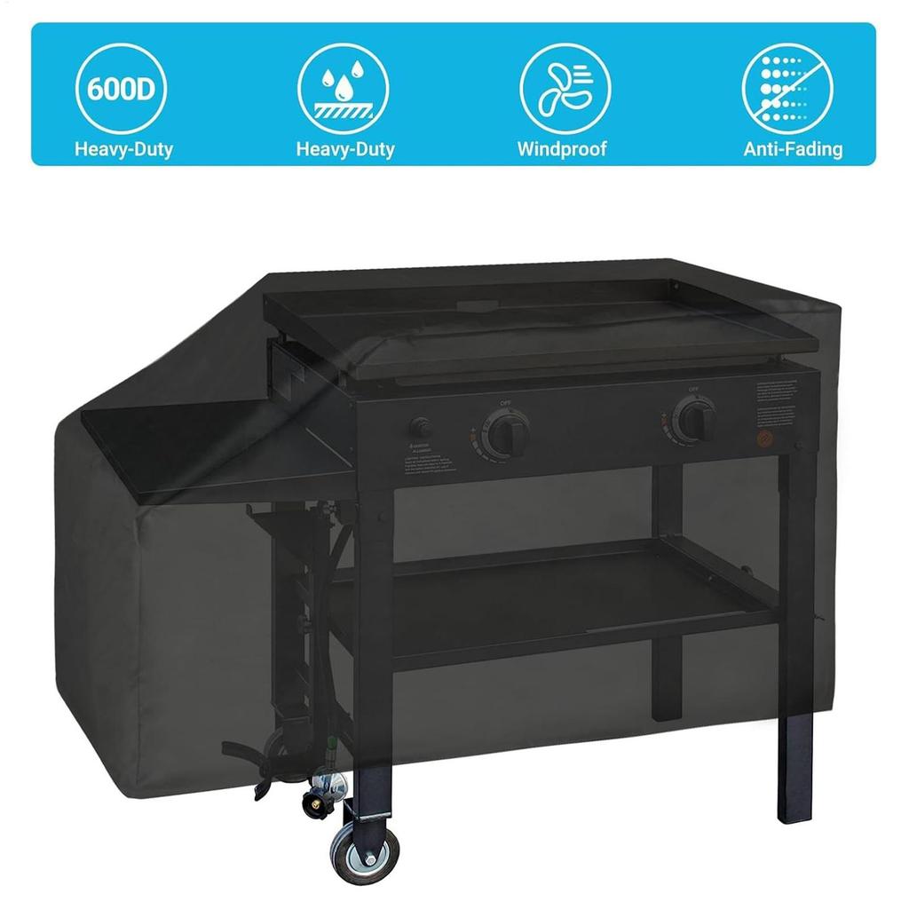 Heavy Duty Grill Cover Fade Resistant Waterproof Portable Protection Charcoal Grill Cover For Table Cart Pit Yard Patio Porch