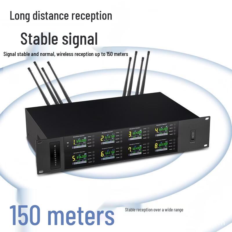 Huachang Vision Wireless U-Band One-to-Four Dual-Tube Video Conference Microphone System (CN version)