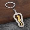 Ocean-Themed Keychain Rotatable Seashells Sharks Seahorses Turtles Zinc Alloy Key Ring Pendant Backpack Bag