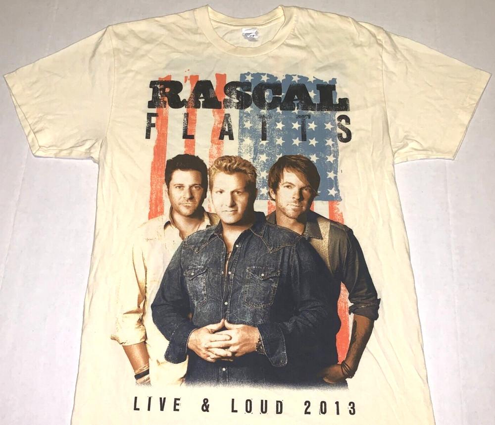 Rascal Flatts Live & Loud 2013 Country Music Concert Tour T-Shirt Nice! SMALL Unisex T-Shirt XXXXL