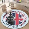1pc London England Office Round Area Rug, Indoor Mat Suitable ForOffice, Under Office Chairs Bedroom Living Room Home Decor, Room Deco,  N51