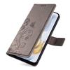 For Honor 90 Case Butterfly Flower PU Leather Stand Phone Cover with Wrist Strap Card Slots
