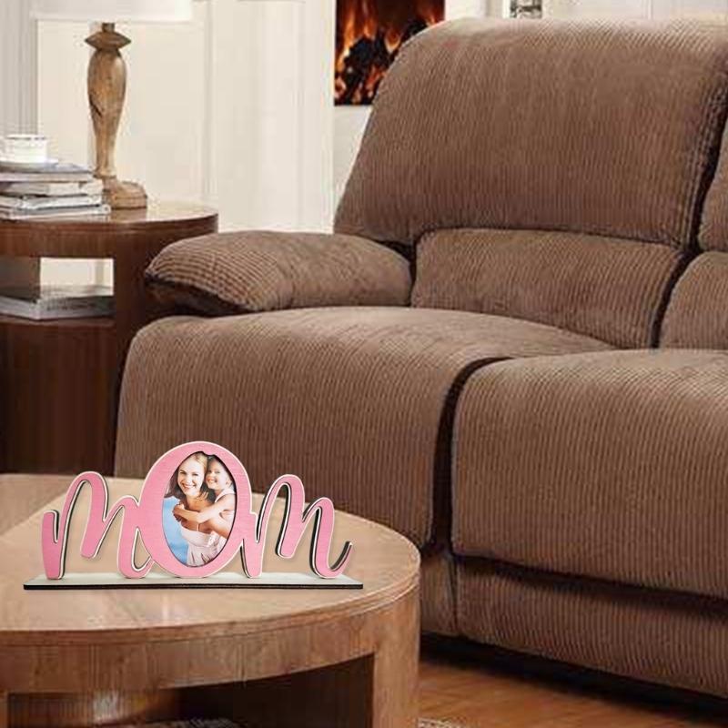 Mamas Wood Letter Picture Frame Set Craft with Color and Brushes, Special Present for Parent