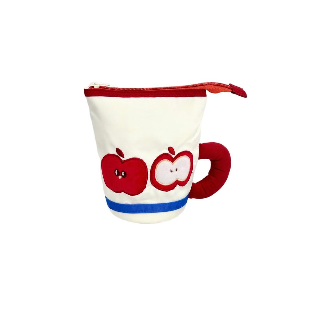 Embroidery Pencil Case, Vertical Stationery Storage Pouch
