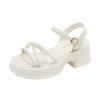Fashion Buckle Strap Female Sandal Women's Beach Shoes Increasing Height Clogs with Heel Girls Outside New Pearl Thick Comfort Sandal