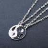 2Pcs/Set Best Friends Tai Chi Yin Yang Hollow Pendant Split Matching Necklace