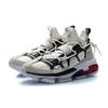 New LiNing CF Non slip Lightweight Mid Top Casual Shoes Unisex Gray White AGCP339-4