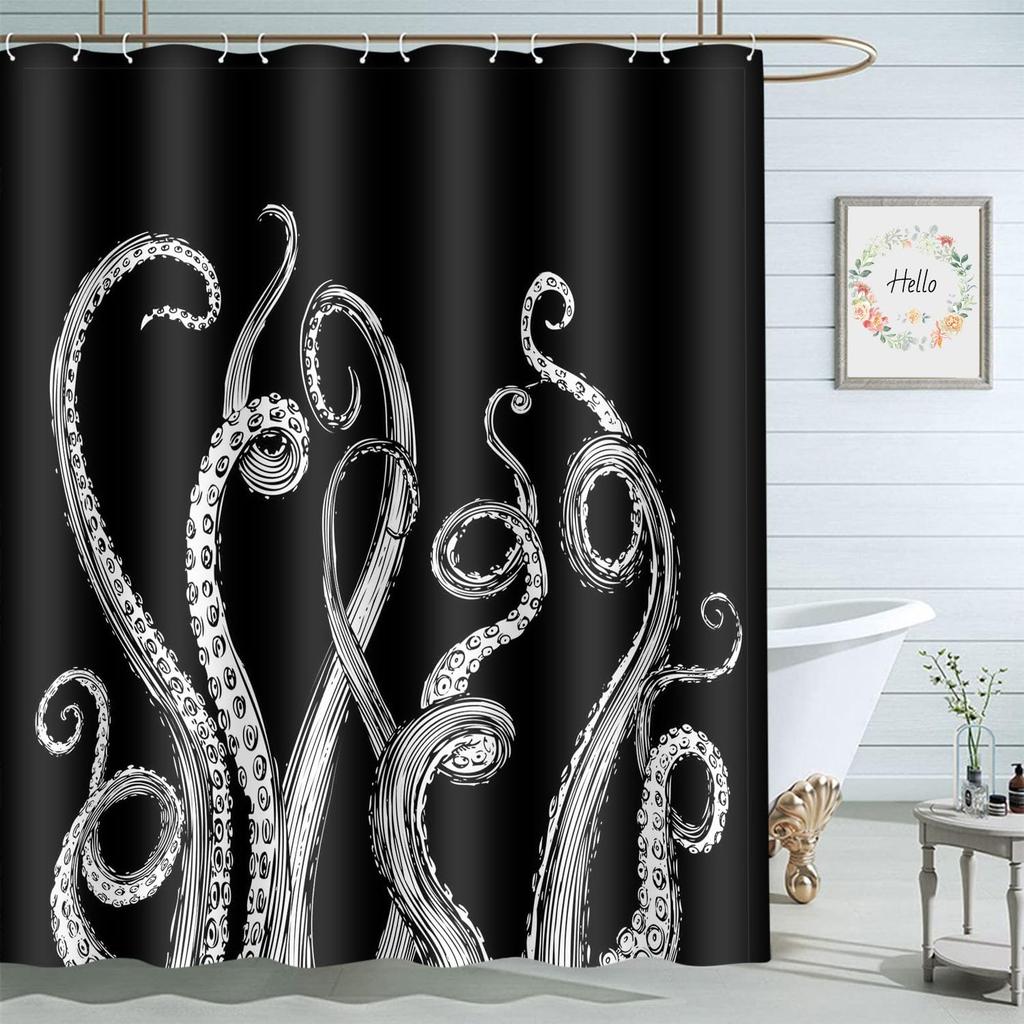 Colorful Circle Art Rainbow Shower Curtains Bathroom Curtain Waterproof with Hooks 72x72 Inch for Men Women Boys Girls