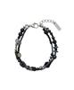 Ajobyajo Black Light Beads Layered Bracelet [Black]