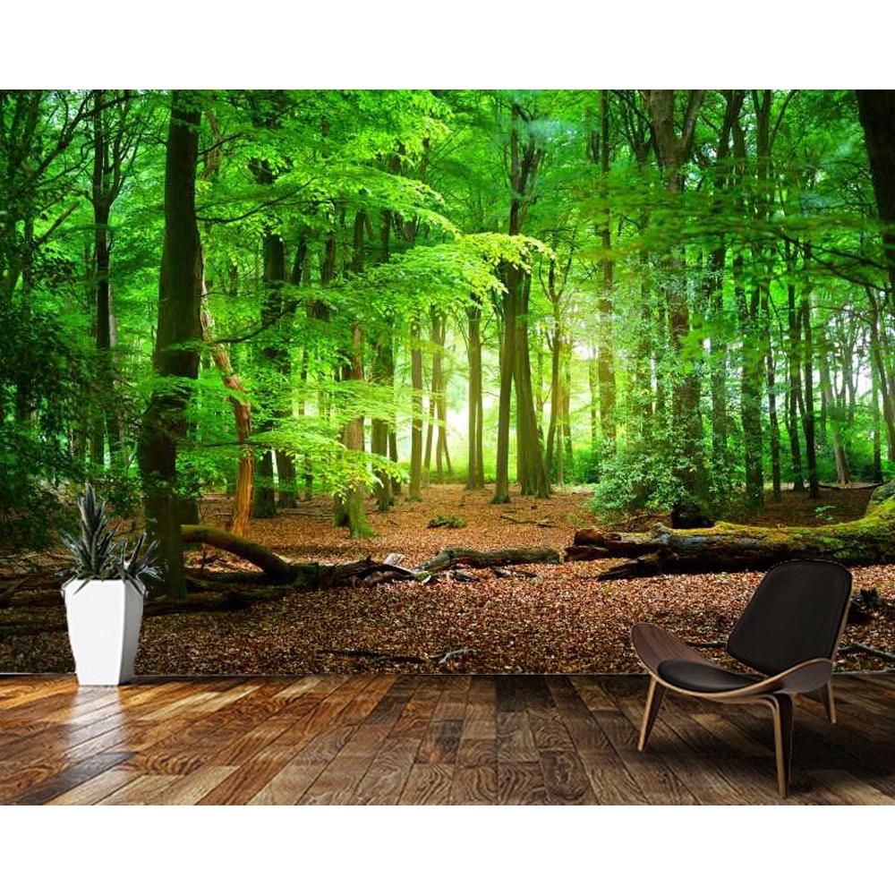 Fototapet Pădure Verde Tapet 3d Peisaj Natural Tapet Sufragerie Dormitor Tapet Decor Home