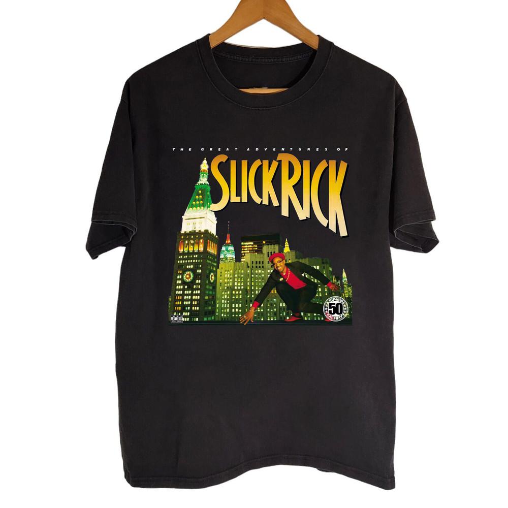 The Great Adventures Of Slick Rick Black Cotton Shirt All size SN42 Unisex T-Shirt M