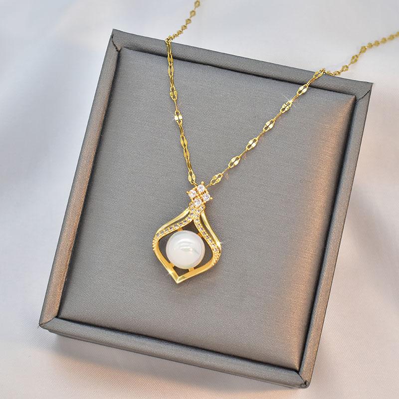 

Small Purse Pearl Necklace Female Trend Temperament Mermaid Ji Pendant Accessories