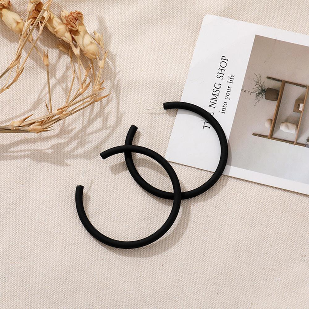 Geometric Round Personality Candy Color C-shaped Hoop Earrings Round Earrings Women Jewelry