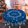 Coroa de Flores Dia da Independência Toalha de Mesa Retangular à Prova d'Água Flor Vermelha Azul Estrela Bandeira dos EUA Capa de Mesa para Jantar Cozinha