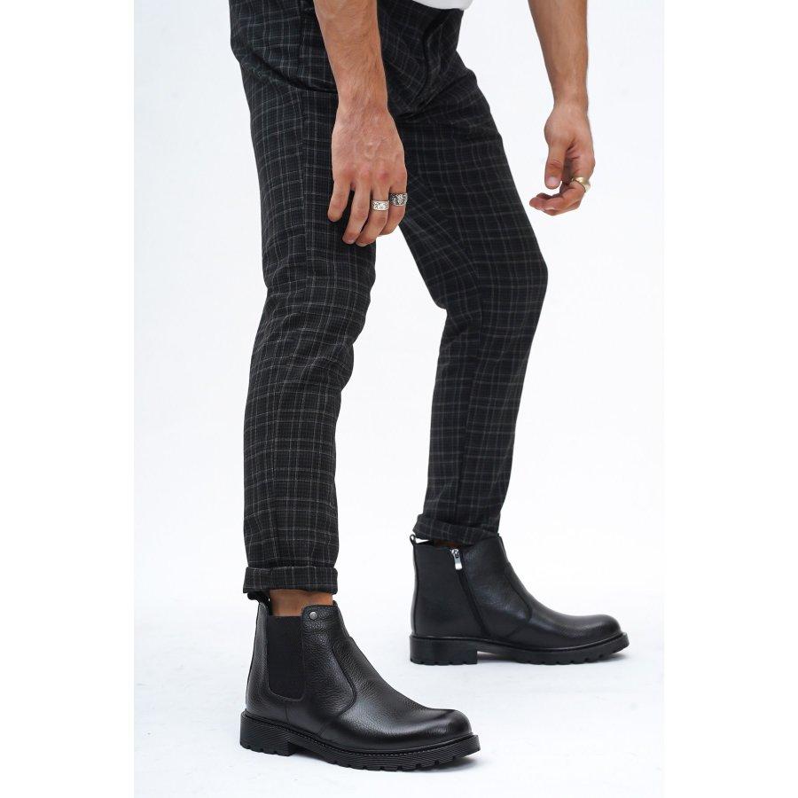 Men's Genuine Leather Rubber Sole Winter Boots