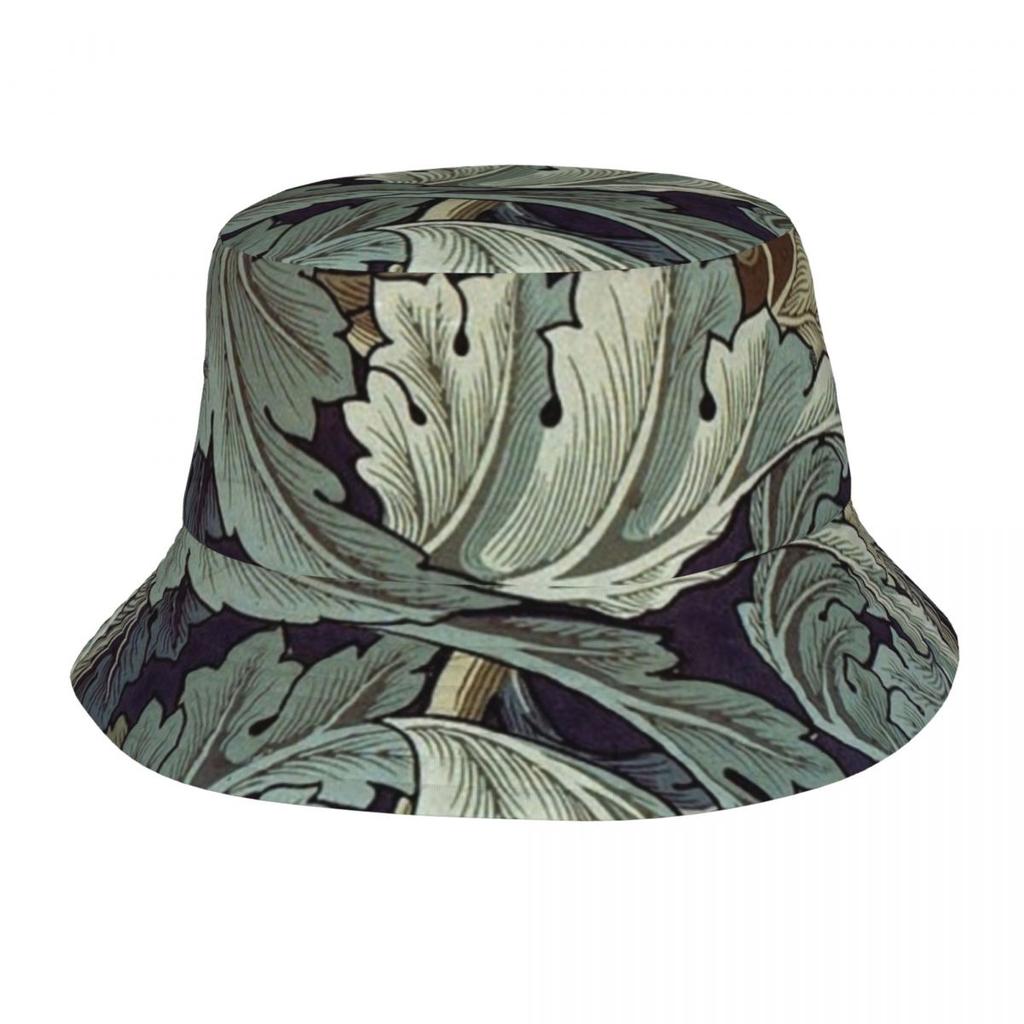 Acanthus By William Morris Bucket Hats for Unisex Women Printed Textile Pattern Summer Travel Beach Textile Pattern Fisherman Cap
