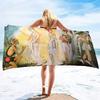 Greek mythology Fluffy Oversized Extra Large Beach Towel Plush Large Pool Towel, Rose Red Striped Quick Dry Swimming Towels
