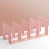 Organisateur de Bureau Boodend Support de Livres avec 4 Compartiments Verticaux Plastique