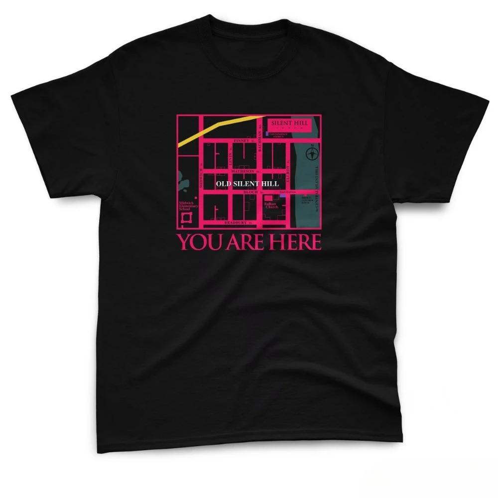 2026 Funny S-Silent Hill 2 Videogame Black Retro Gaming T-Shirt Tee Men Women Holiday Casual Short Sleeve Tee Top Loose T-shirt