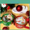 Stilvolle grüne und rote runde Geschenkbox für Weihnachtskuchen und Desserts in elegantem Design