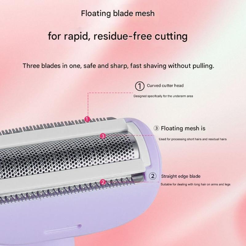 Rechargeable Body Hair Shaver Multifunctional Electric Hair Removal Device Arm Leg Face Shaving Tool For Smooth Shaving