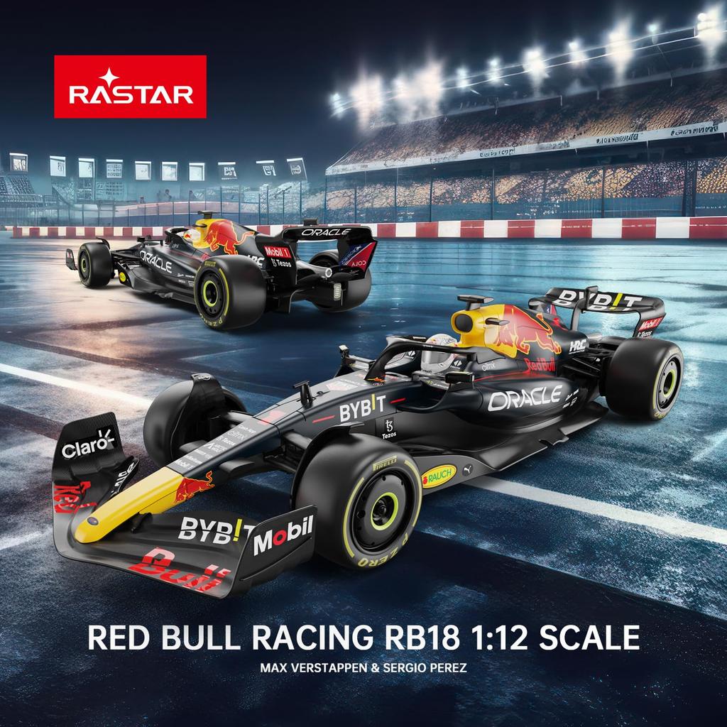 Rastar F1 Red Bull Racing Oracle Red Bull Racing Car F1 RB 18 Remote Control Car New 2022 Red Bull Racing Car First Class Equation Max 1/12 Car,