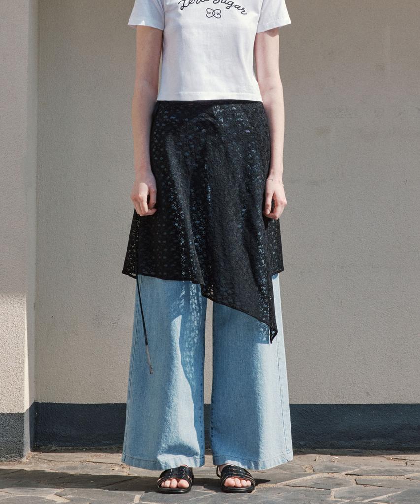 Zero Street [2 Colors] Lace Wrap Skirt