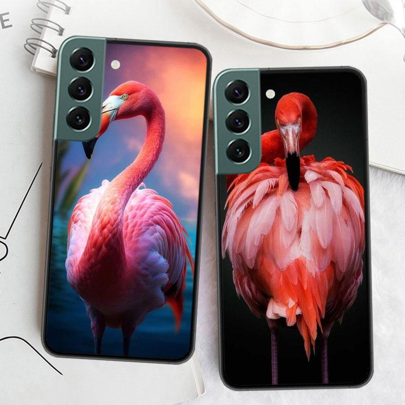 Flamingo Portrait Phone Case For Samsung Galaxy S22 S25 Ultra S21 S10 Plus S26 Edge S20 S23 S24 FE Cover Silicone Soft TPU C