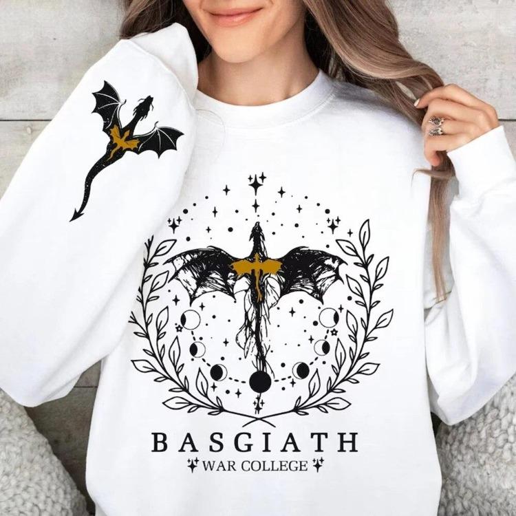 Cozy Women Long Sleeve Fly or Die Hoodie Basgiath War College Novelty Gift Bookish Fourth Wing Sweatshirt Pullover