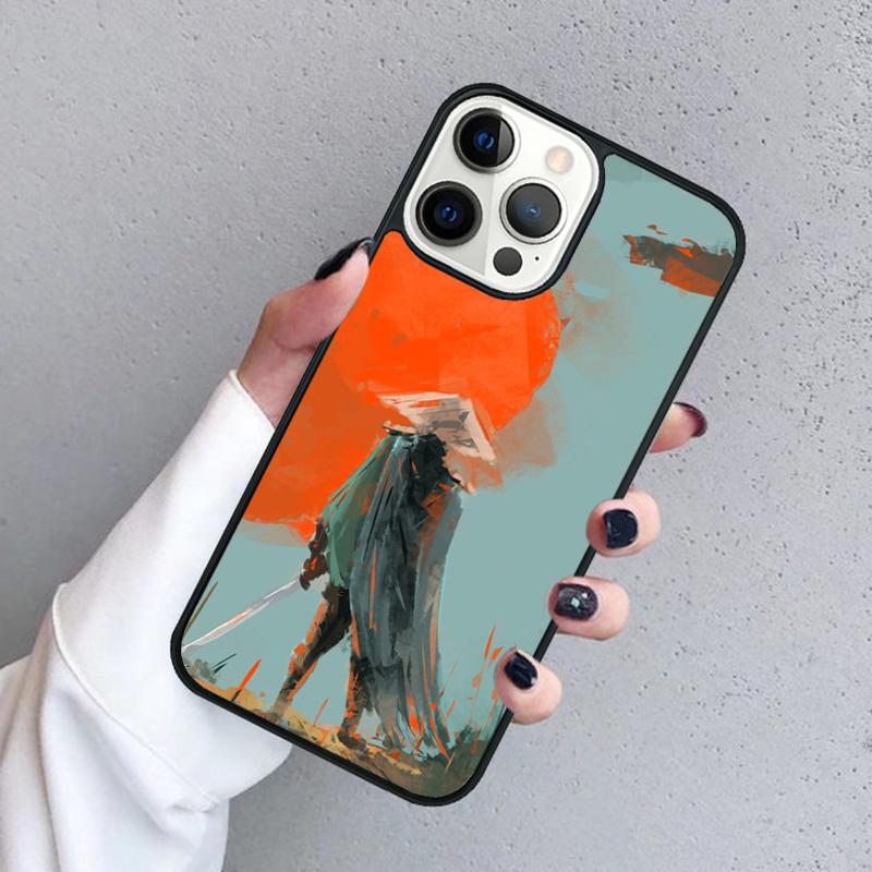Samurai Phone Case For iPhone 17 Air 16 Pro Max 15 14 Plus 12 13 Soft Bumper Shell Cover Coque