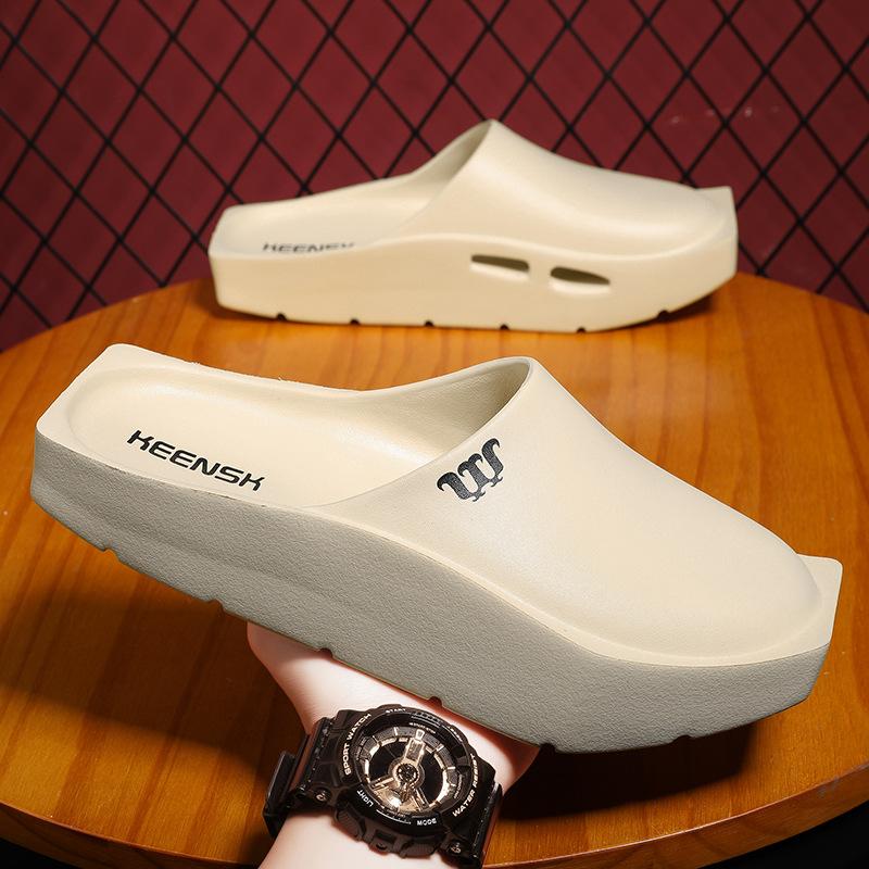 Summer new Korean version of casual simple outer wear bag head sandals large size fashionable and comfortable trend men's slippers