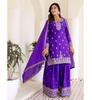 Party Wear Chinon Salwar Suit Women Bollywood Indian Ethnic Salwar Kameez Palazzo Set