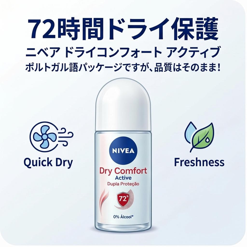Nivea Dry Comfort Antiperspirant Deodorant for 50ml from Roll-On Women, [Shipped overseas]