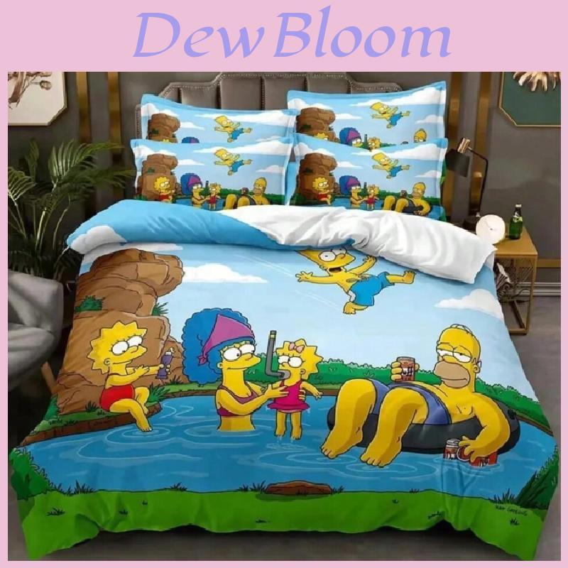 Kreslené povlečení The Simpsons s reaktivním tiskem pro moderní domácí dekor
