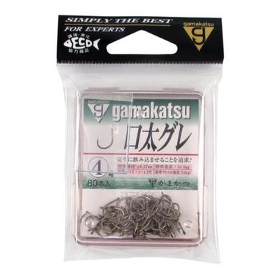 Gamakatsu Single Hook Kuchi-Buta Gre The Box No. 4 80pcs Brown 66335