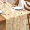 Colorful Flower Lace Tulle Runner Embroidery Daisy Floral Table Cover  for Bridal Shower