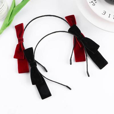 Cute Party Make Up Wash Face Girls Women Hair Hoop Hair Accessories Hair Bands Velvet Bow Headband