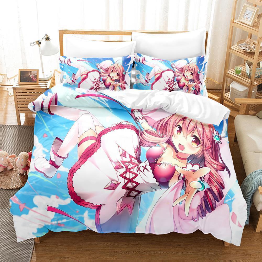 3D Kawaii Anime Matoi the Sacred Slayer Bettwäscheset Einzelbett Twin Full Queen King Size Bettset Erwachsener Kind Schlafzimmer Bettbezugsets
