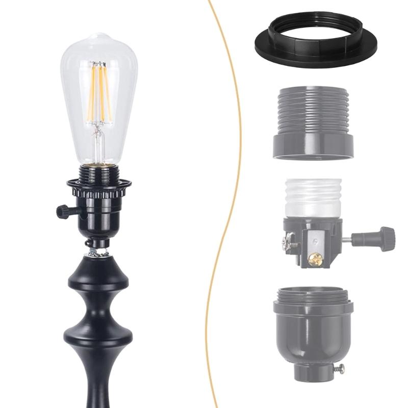 6Pieces Sturdy Plastic Lamp Shade Rings Chandeliers Replacement Light Fixture Adapters Easy Installion Designs