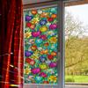 Vibrant Multicoloured Floral Home Decor Glass Window Laser-Cut Electrostatic Adhesive Decals
