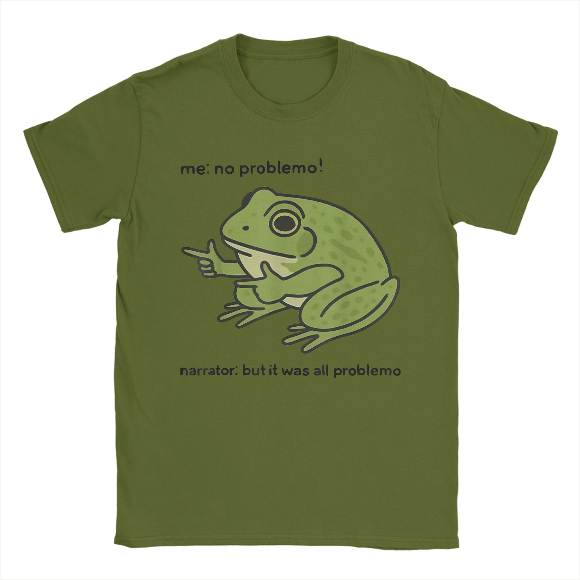 

Funny Frog Me No Problemo Narrator But It was All Problemo T Shirt Men s Y2K Funny Cotton T-Shirts O Neck Tee Shirt Clothing 4XL