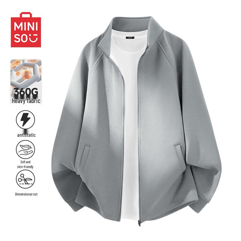 

MINISO Unisex Half-Turtleneck Quick-Dry Knit Casual Jacket M