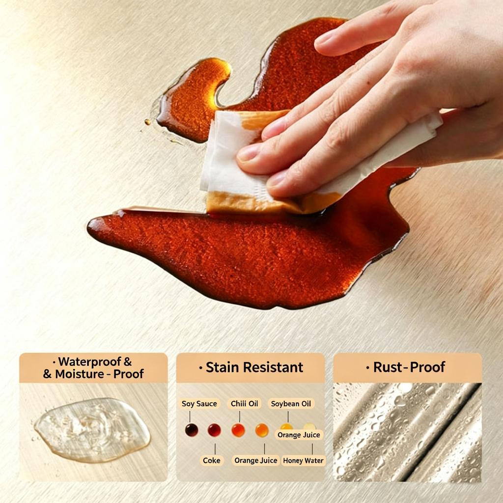 Selbstklebende gebürstete Edelstahl Kontaktpapier Metallische Folie Kühlschrank Aufzugstür Makeover Wasserdichter Aufkleber 0,16mm