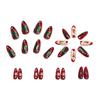 European And American Wearable Nails Christmas Series Cute Cartoon Gold Glitter Christmas Tree Manicure Fake Nails