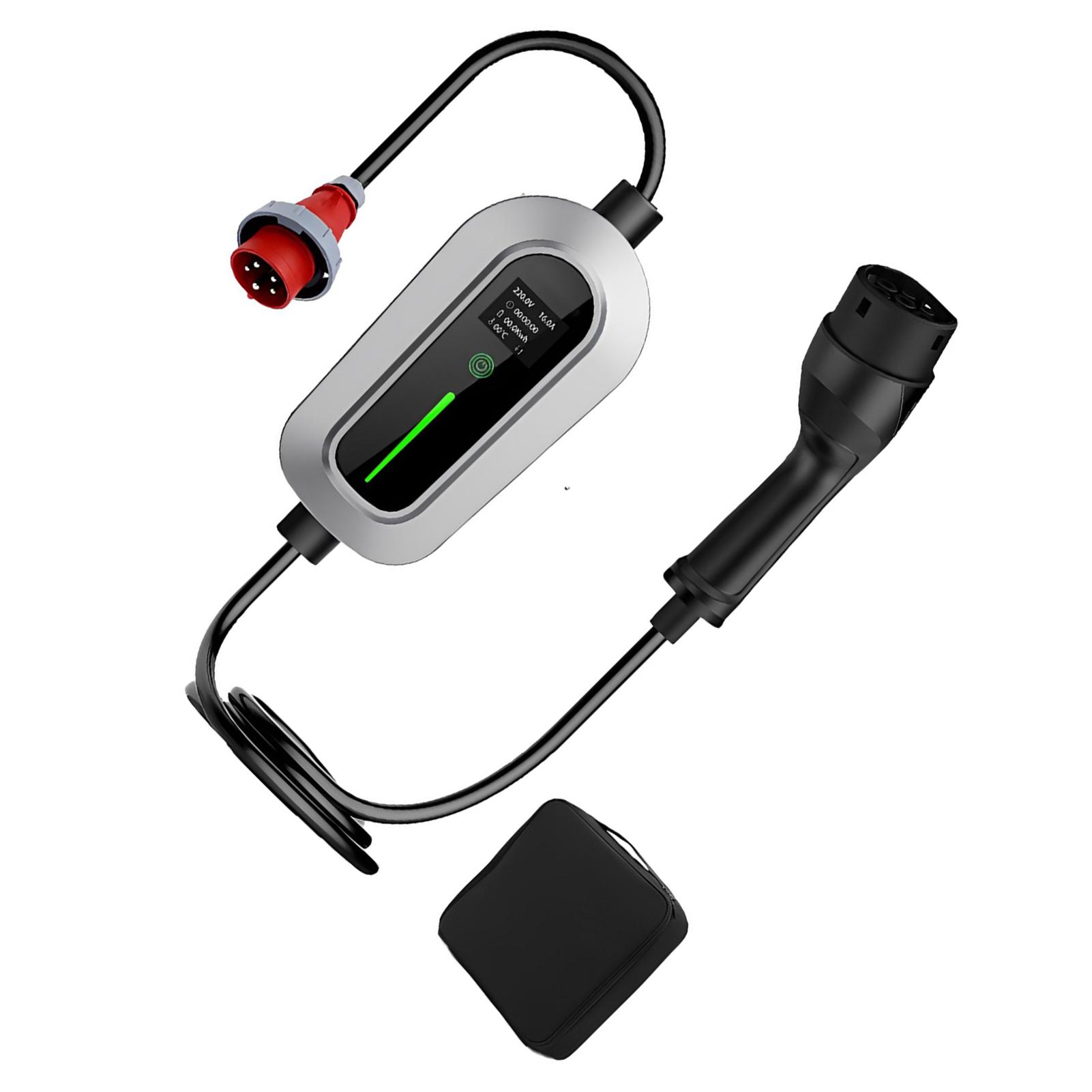 

5M EV Charger Type2 IEC 62196-2 Кабель для быстрой зарядки 11 кВт/16 А/5 м/380 В 220 В Настенное автомобильное зарядное устройство Трехфазная промышленная вилка CEE